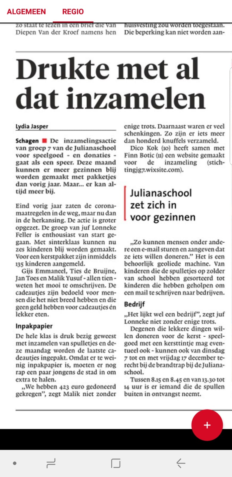 JG7 in de krant! 
